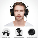 ALWUP Stereo Gaming Headset for PS4, Xbox One Headset, Lightweight Noise Cancelling Over Ear PC Gaming Headphones with Anti-Noise Mic, 50mm Drivers