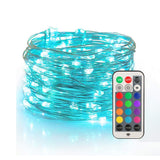Fairy String USB Plug-in Lights - 33ft Long Twinkle Lights - Color Change Firefly Lights- 13 Vibrant Colors