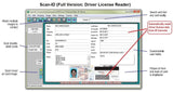 Duplex Driver License Scanner and Reader (w/Scan-ID, for Windows)