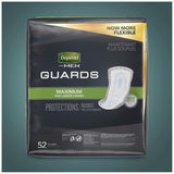 Depend Incontinence Guards for Men, Maximum Absorbency, 2 Packs of 52, 104 Total Count (Packaging May Vary)