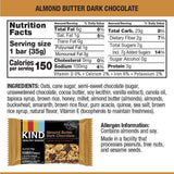 KIND Healthy Grains Granola Bars, Almond Butter Dark Chocolate, Gluten Free, 1.2 oz, 40 Count