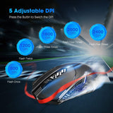 VicTsing Wireless Gaming Mouse with Unique Silent Click, Breathing Backlit, 2 Programmable Side Buttons, 2400 DPI, Ergonomic Grips- Black
