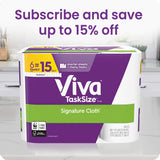 Viva Signature Cloth TaskSize Paper Towels, Soft & Strong Kitchen Paper Towels, White, 12 Family Rolls (143 sheets per roll)
