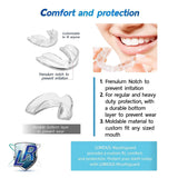 LORIOUS Mouthguard - One Size Fits All Premium Set of 4 BPA Free Moldable, Customizable and Trimmable Medical Grade Mouth guard