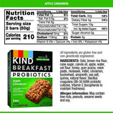 KIND Breakfast Probiotic Bars, Apple Cinnamon, 32 Count