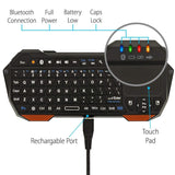 Mini Wireless Keyboard with Touchpad for Smart TV Projector Compatible with Android iOS Windows