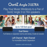OontZ Angle 3 Ultra : Portable Bluetooth Speaker 14-Watts Deliver Bigger Bass and Hi-Quality Sound, 100ft Wireless Range, Play Two Together Black