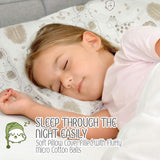 Toddler Pillow with Pillowcase - 13X18 Soft Organic Cotton Baby Pillows for Sleeping - Washable and Hypoallergenic - Toddlers, Kids, (Kea Safari)