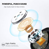 ENACFIRE Bluetooth 5.0 Wireless Headphones, Future Plus Wireless Earbuds 104 Cycle Playing Time IPX8 Waterproof Deep Bass Bluetooth Headphones