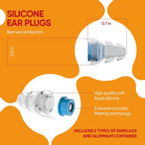 Noise Cancelling Ear Plugs for Sleeping [2 Pairs] Reusable Safe Silicone Earplugs Musicians Hearing Protection with High Fidelity Sound Reduction