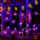 Halloween Lights Outdoor Halloween String Lights 3Pack 29.6ft 60 LED Pumpkin Spider Bat