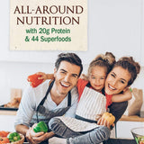 Garden of Life Meal Replacement Chocolate Powder, 28 Servings, Organic Raw Plant Based Protein Powder, Vegan, Gluten-Free