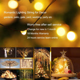Solar String Lights Outdoor, 33Ft 100LEDs Waterproof Decorative Copper Wire String Lights