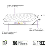 Little One's Pad Pack N Play Crib Mattress Cover - 27" X 39" - Fits Most Baby Portable Cribs, Play Yards and Foldable Mattresses - Waterproof