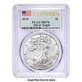 2018 American Silver Eagle $1 MS70 PCGS First Strike