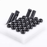 Orion Motor Tech 24-Piece M14x1.5 Lug Nuts Black with Spline Tuner, XL 2 inches Length, Compatible with Chevy GMC  1500 Savana 1500 F150 Express