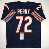 Autographed/Signed William Perry The Refrigerator Chicago Blue Football Jersey