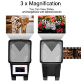 Rybozen 35mm Film and Slide Viewer, 3X Magnification and Desk Top LED Lighted Illuminated Viewing and Battery Operation-for 35mm Slides