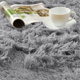Ultra Soft 4.5 cm Thick Indoor Morden Shaggy Area Rugs Pads-grey