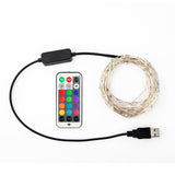 Fairy String USB Plug-in Lights - 33ft Long Twinkle Lights - Color Change Firefly Lights- 13 Vibrant Colors