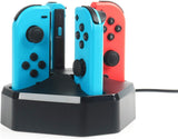 AmazonBasics Charging Station Dock for 4 Nintendo Switch Joy-con Controllers - 2.6 Foot Cable, Black