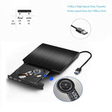 Rioddas External CD Drive, USB 3.0 Portable CD/DVD +/-RW Drive Slim DVD/CD ROM Rewriter Burner Compatible with Laptop Desktop PC Windows