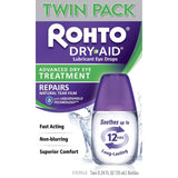 Rohto Dry-Aid Eye Relief Lubricant Eye Drops, Twin Pack (0.34 Ounce Each)
