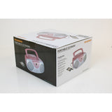 Sylvania SRCD243 Portable CD Player with AM/FM Radio, Boombox (Pink)