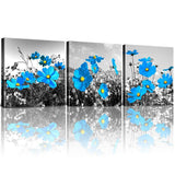 Flowers Wall Decor Room Decor for Home Bathroom Living Room Framed Canvas Wall Art