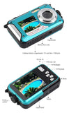 Waterproof Camera Full HD 1080P Underwater Camera 24 MP Video Recorder Selfie Dual Screen DV Recording Waterproof Digital Camera for Snorkeling