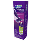 Swiffer WetJet Hardwood and Floor Spray Mop Cleaner Starter Kit, Includes: 1 Power Mop, 5 Pads, Cleaner Solution, Batteries