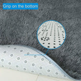 Ultra Soft Round Area Rugs for Princess Prince Castle Play Tent 41” Diameter Circle Rugs , Grey