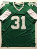 Autographed/Signed Wilbert Montgomery Philadelphia Green Football Jersey JSA COA