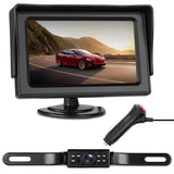 LeeKooLuu Backup Camera and Monitor Kit HD 720P Easy Installation for Cars,Trucks,Pickups Waterproof Night Vision Rear/Front View Camera