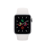 Apple Watch Series 5 (GPS, 40mm) - Silver Aluminum Case with White Sport Band