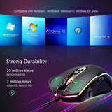 PICTEK Gaming Mouse Wired, 8 Programmable Buttons, Chroma RGB Backlit, 7200 DPI Adjustable, Comfortable Grip Ergonomic Optical PC  (Upgraded Version)