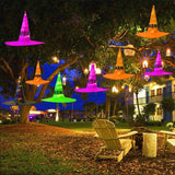 Halloween Decorations Outdoor 8Pcs Hanging Lighted Glowing Witch Hat Decorations 36ft