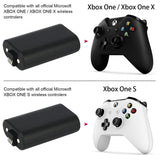Xbox One Battery Pack 2PCS x 1200 mAh Xbox One Rechargeable Battery and 5FT Micro USB Charging Cable with LED Indicator Light Kit