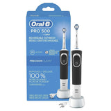 Oral-B Pro 500 Electric Power Rechargeable Toothbrush with Automatic Timer and Precision Clean Brush Head