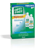 Opti-Free Replenish Multi-Purpose Disinfecting Solution with Lens Case, Twin Pack, 10-Ounces Each