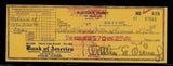 Walt Disney Facsimile Signed Autographed Personal Check Framed 8x10 Display