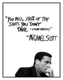 Michael Scott Motivational Quote Poster - 11x14 Unframed Print - Office Decor