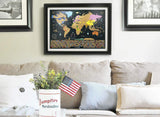 Scratch Off Map of The World + Premium Scratch Off USA Map, Accessories and Gift Packaging