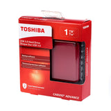 Toshiba Canvio Advance 1TB Portable External Hard Drive USB 3.0, Red (HDTC910XR3AA)