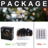 Globe String Lights with 27 Clear G40 Bulbs, Connectable Outdoor /Indoor Lights