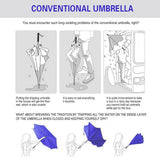 Spar. Saa Double Layer Inverted Umbrella with C-Shaped Handle, Anti-UV Waterproof Windproof Straight Umbrella for Car Rain Outdoor Use
