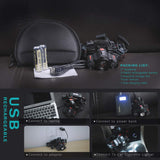 Headlamp,Cobiz Brightest High 6000 Lumen LED Work Headlight,18650 USB Rechargeable Waterproof Flashlight with Zoomable Work Light,Head Lights