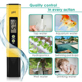 Digital PH Meter, PH Meter 0.01 PH High Accuracy Water Quality Tester with 0-14 PH Measurement Range for Household Drinking, Pool
