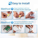 SadoTech Model C Wireless Doorbell, Easy Install, Over 1000-feet Range, 52 USA Chimes, Adjustable Volume and LED Flash, White
