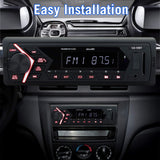 Bluetooth Car Stereo Radio Receiver,Single Din Mechless Digital Media Receiver Support FM/AM/USB/SD/FLAC/MP3/Aux-in with 7 Color Backlit,Wireless RC